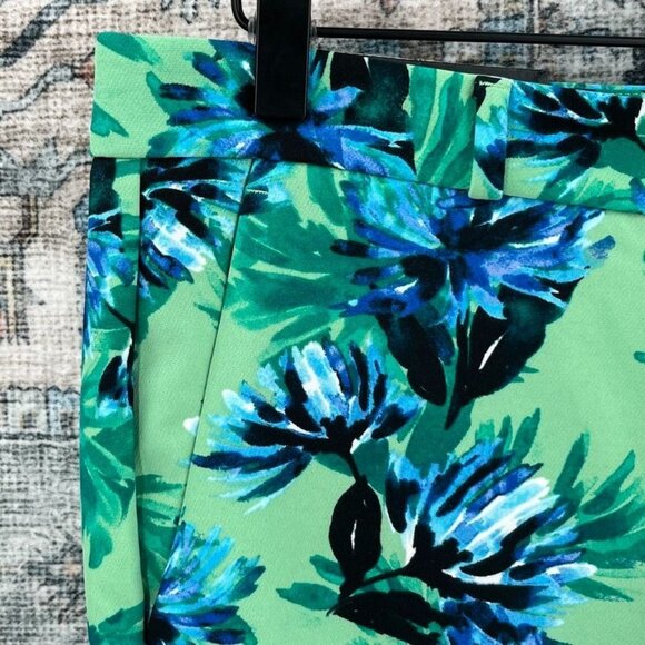 Banana Republic Avery Straight Fit Floral Ankle Pant Size 8 Petite Tropical New - Picture 3 of 14